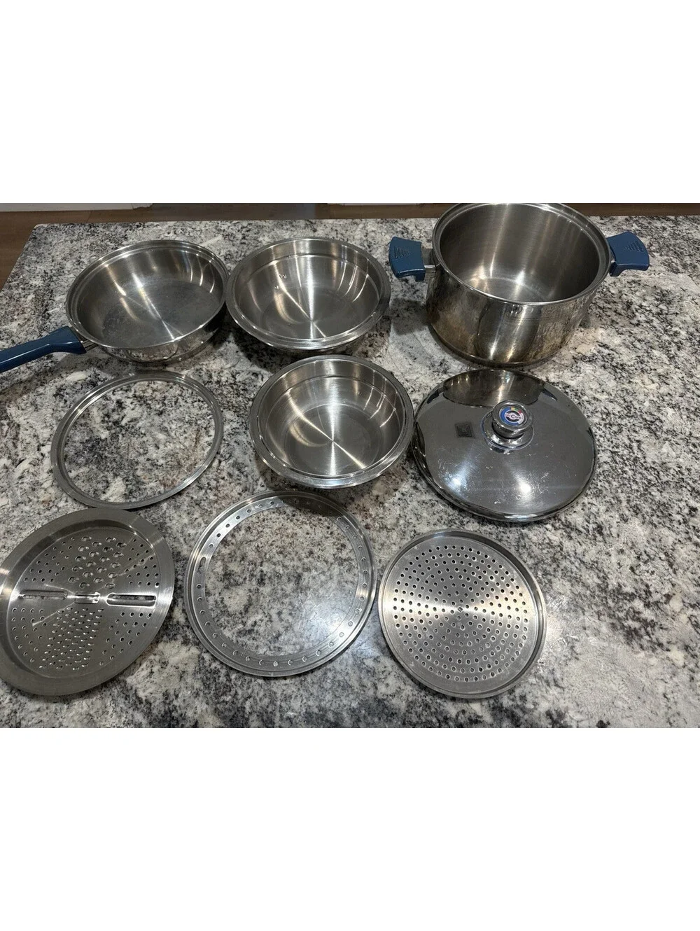 AirCore Walkaway Cookware Thermo Dynamic Set Stock Pot Sautee Pan Rings Inserts